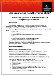 Torres Strait Quarantine Declaration